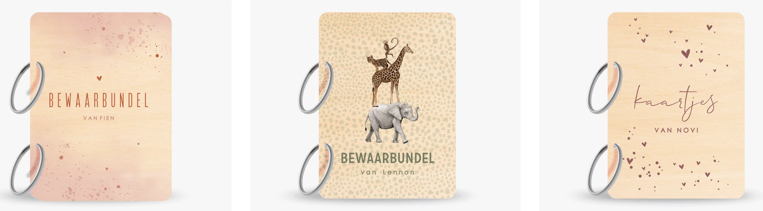 Inspiratie bewaarbundel geboortekaartjes