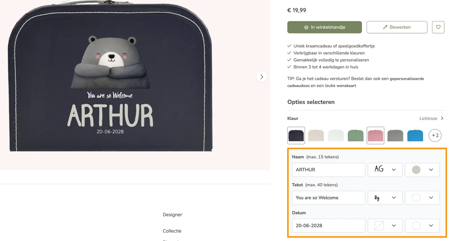 Voorbeeld Editor