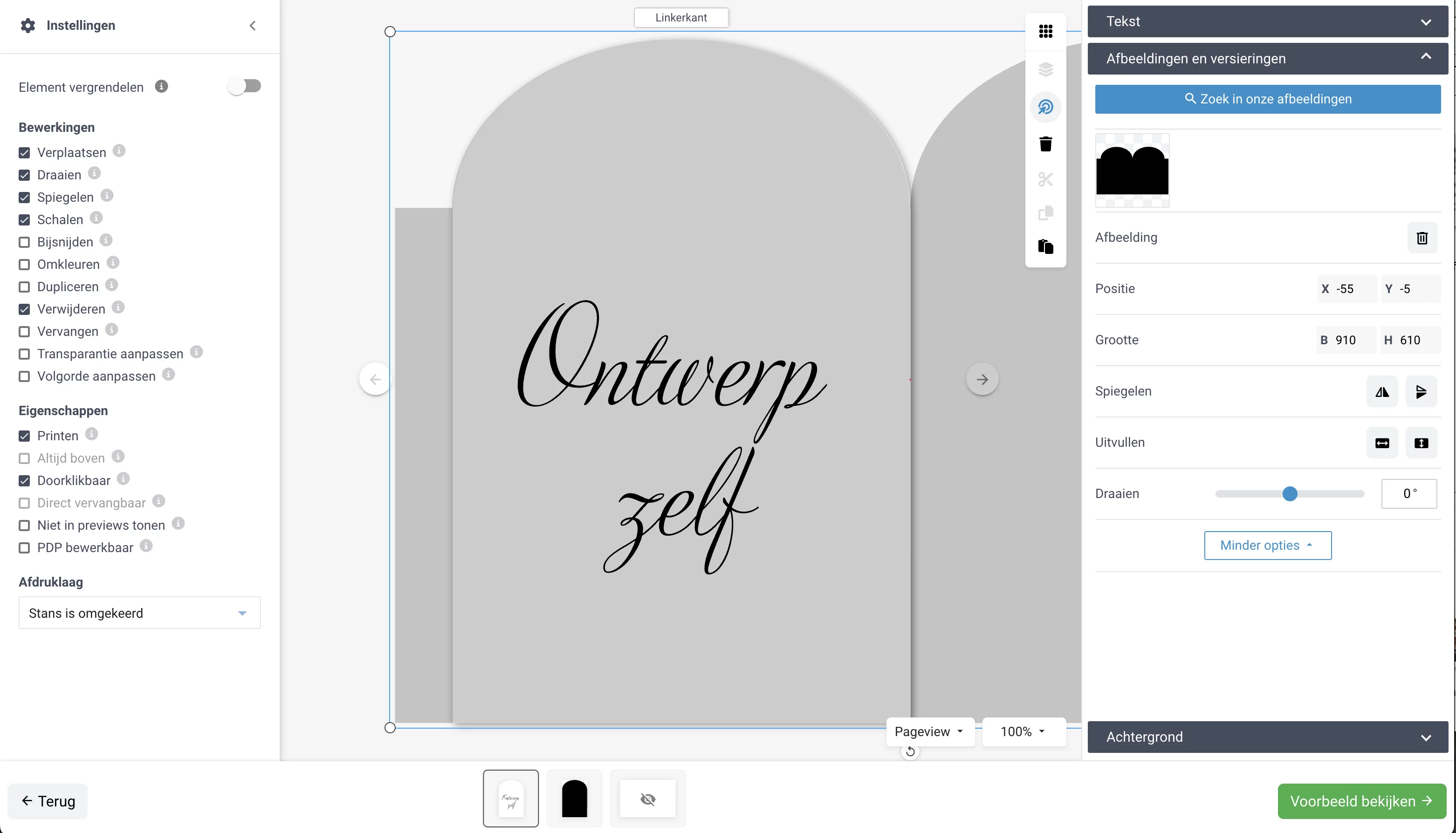 voorbeeld editor