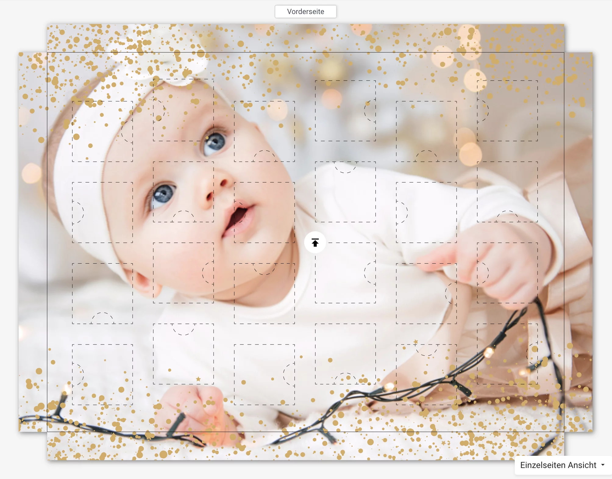 Ontwerp adventkalender in de editor