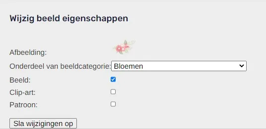 Beelden naar een andere categorie zetten