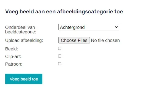 Beeld aan categorie toevoegen