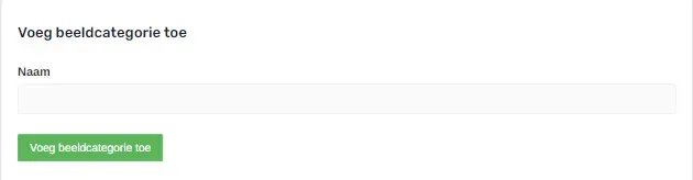 Beeldbank categorie toevoegen