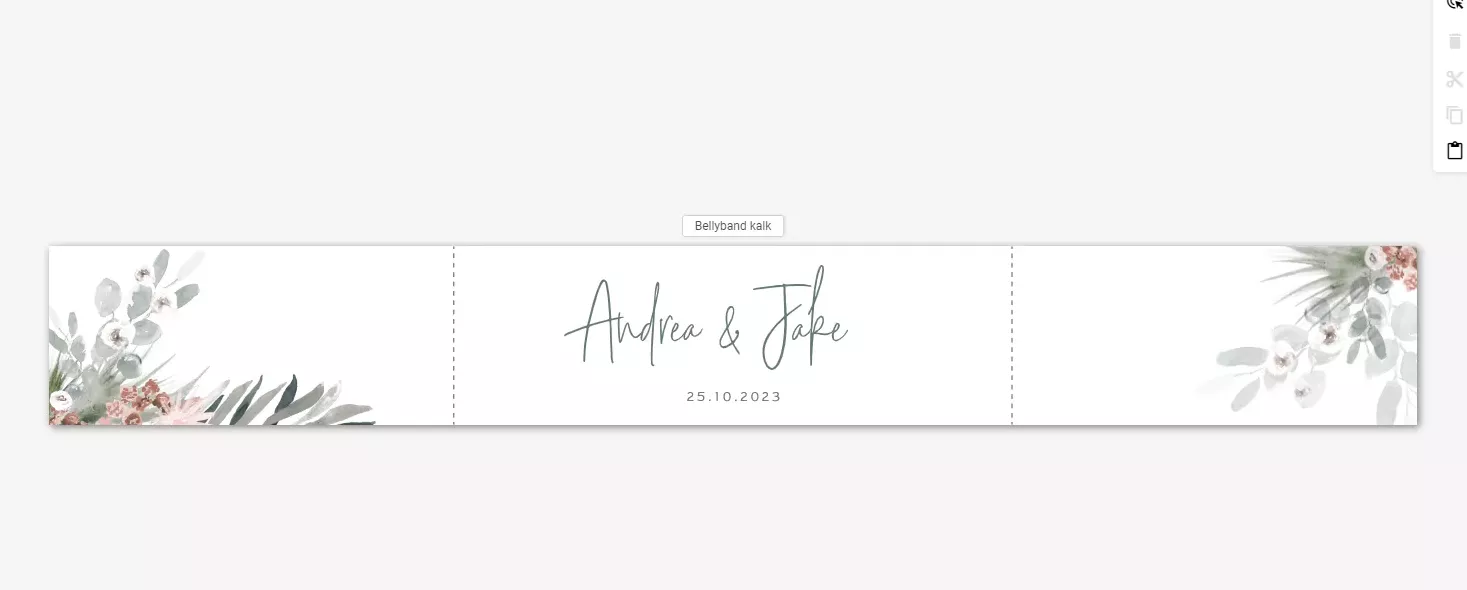 Ontwerp bellybands in de editor