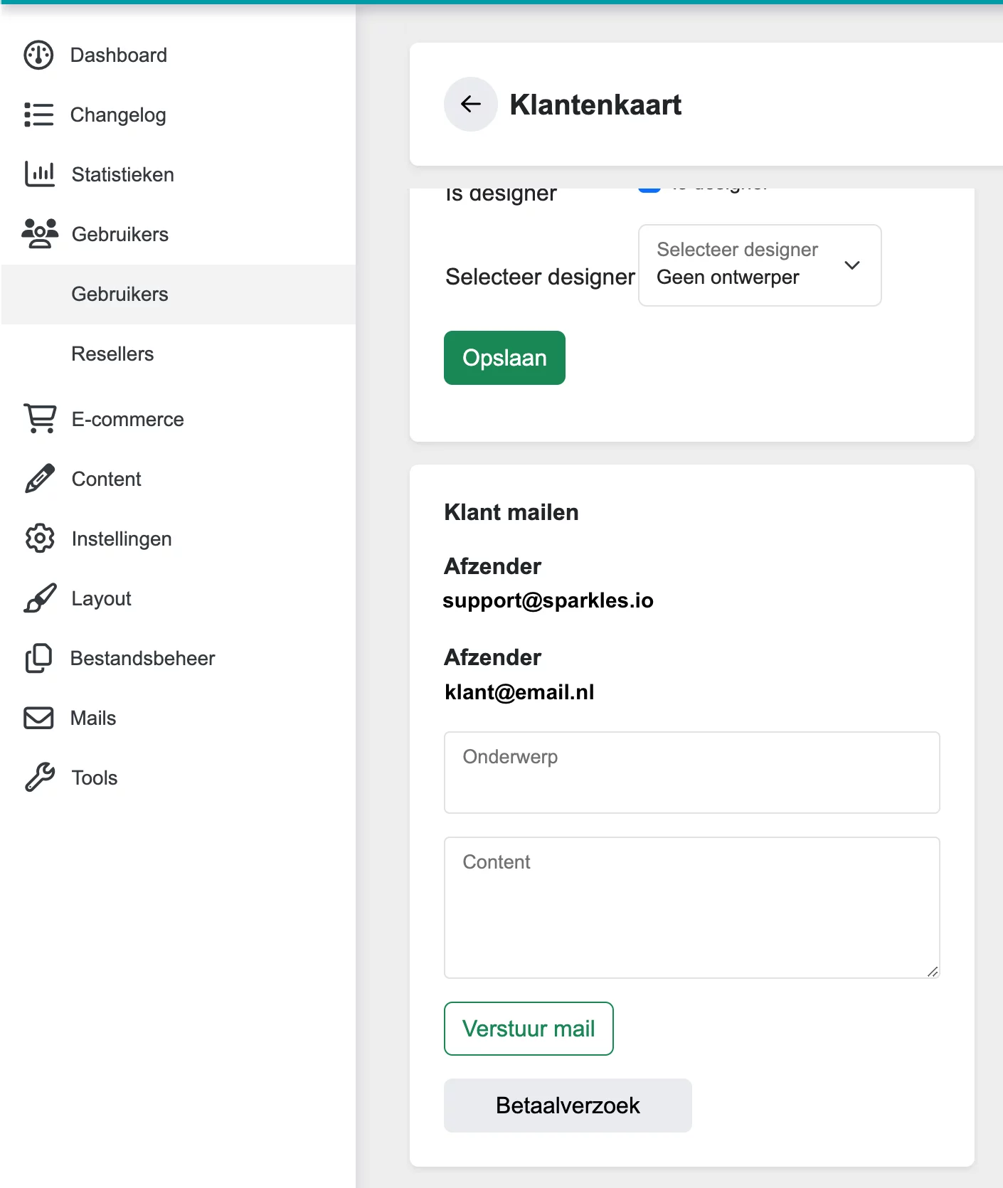 Betaalverzoek indienen in het CMS