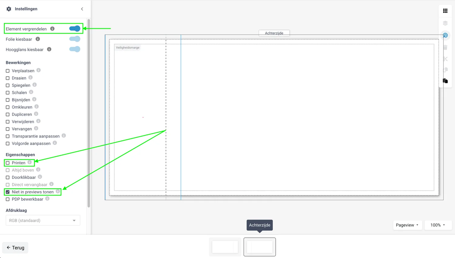 Voorbeeld Editor