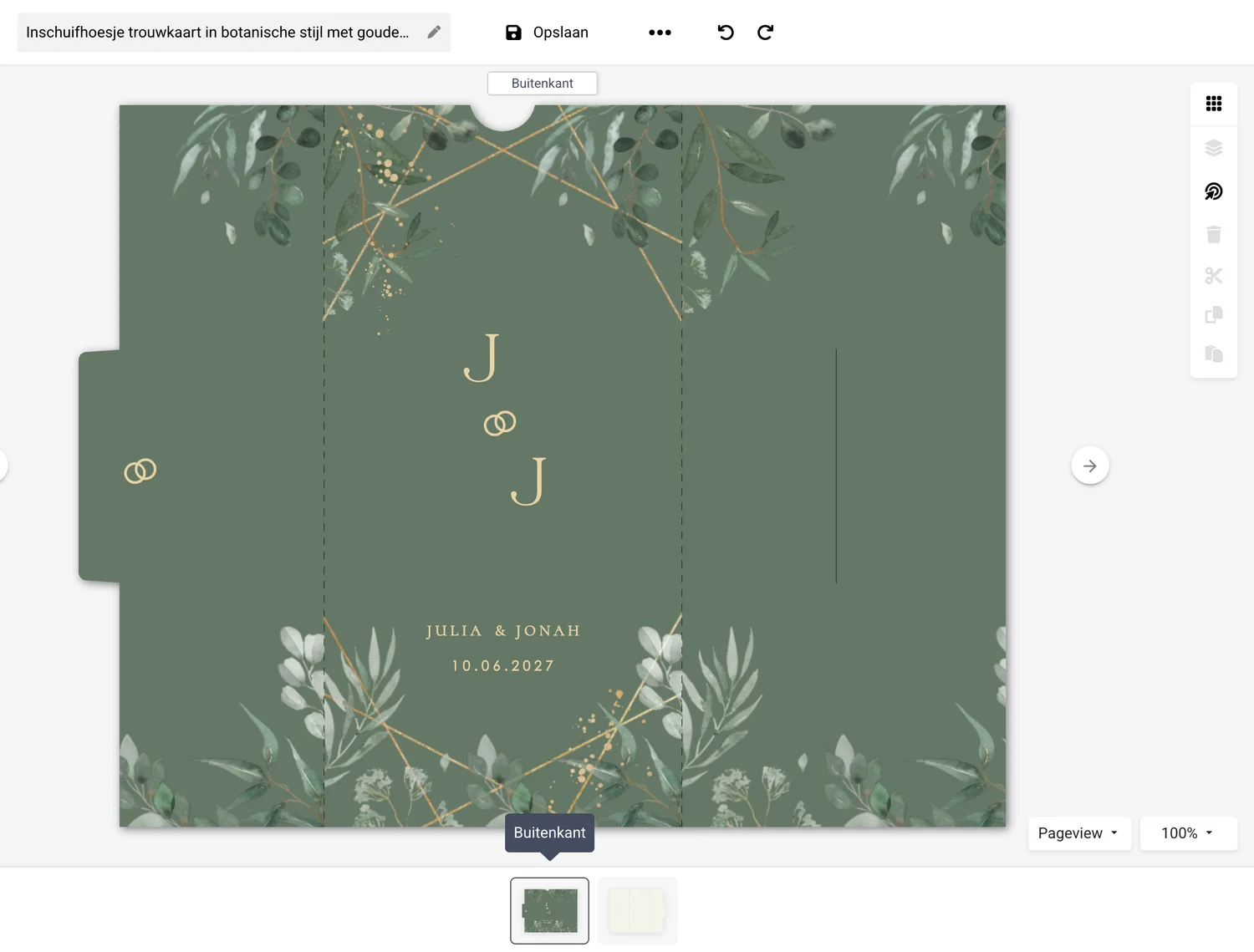 Editorweergave Sleeve (inschuifhoesje) - voorkant