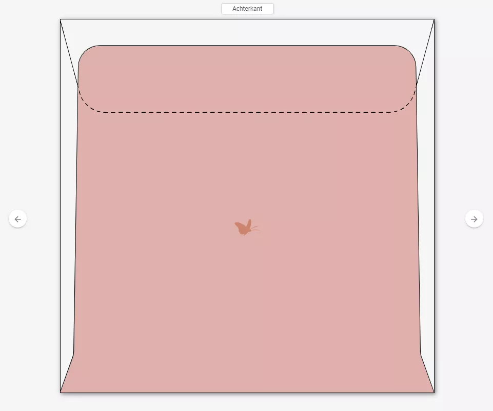 Ontwerp envelop op maat in de editor
