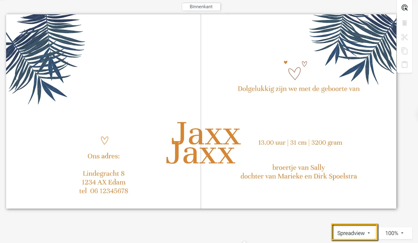 Fout Spreadview