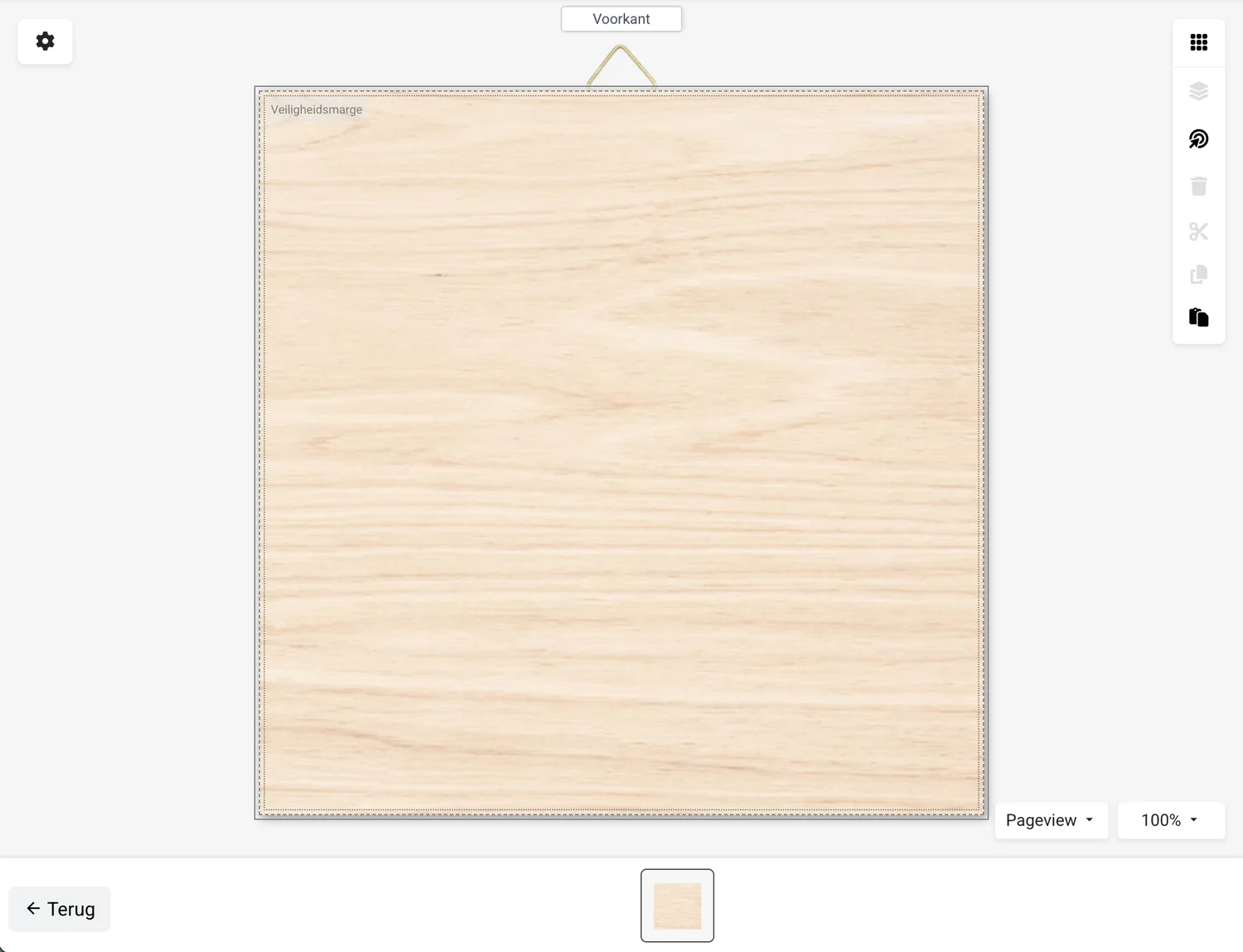 Ontwerp canvas in de editor