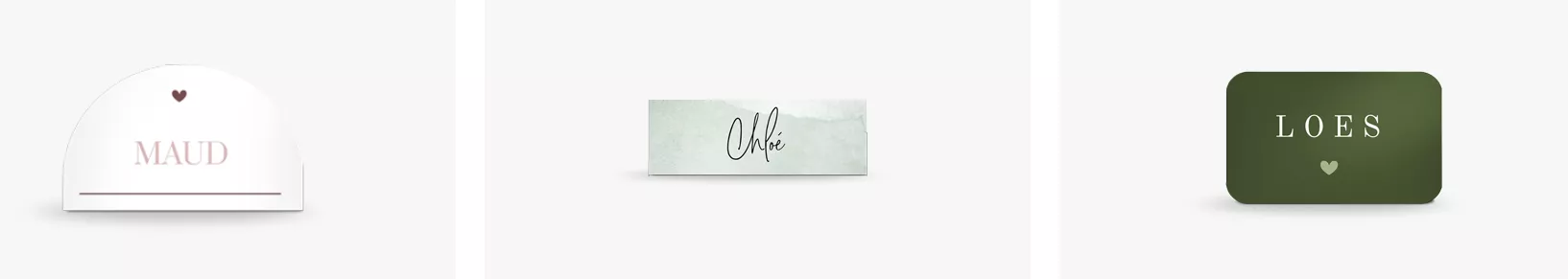 Inspiratie naamkaartjes