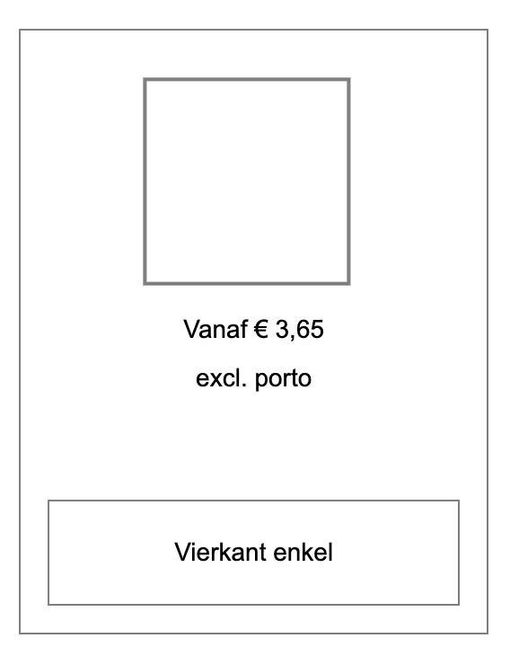 Kaartype Enkel Vierkant