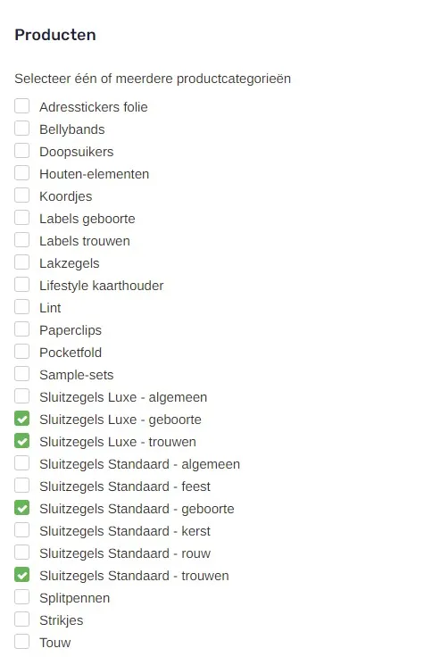 CMS producten koppelen aan een pagina