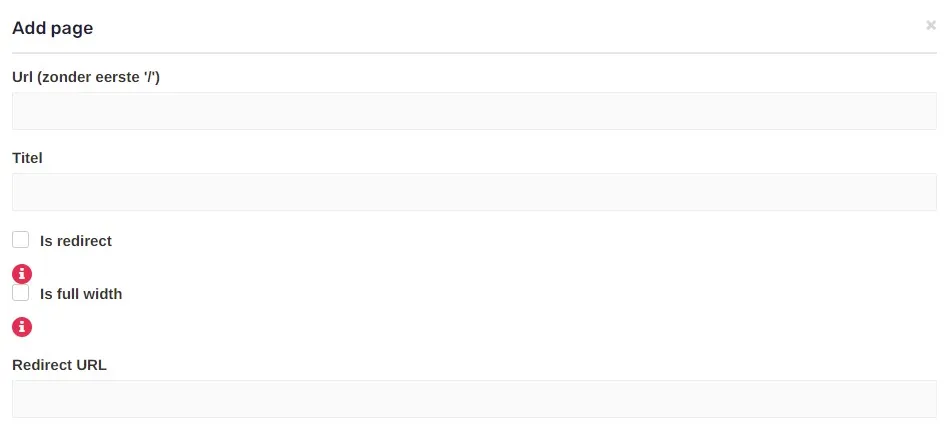 Redirects maken in het CMS