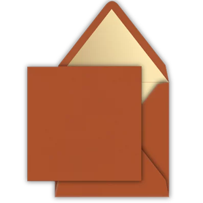 Roestbruin goud inlay envelop