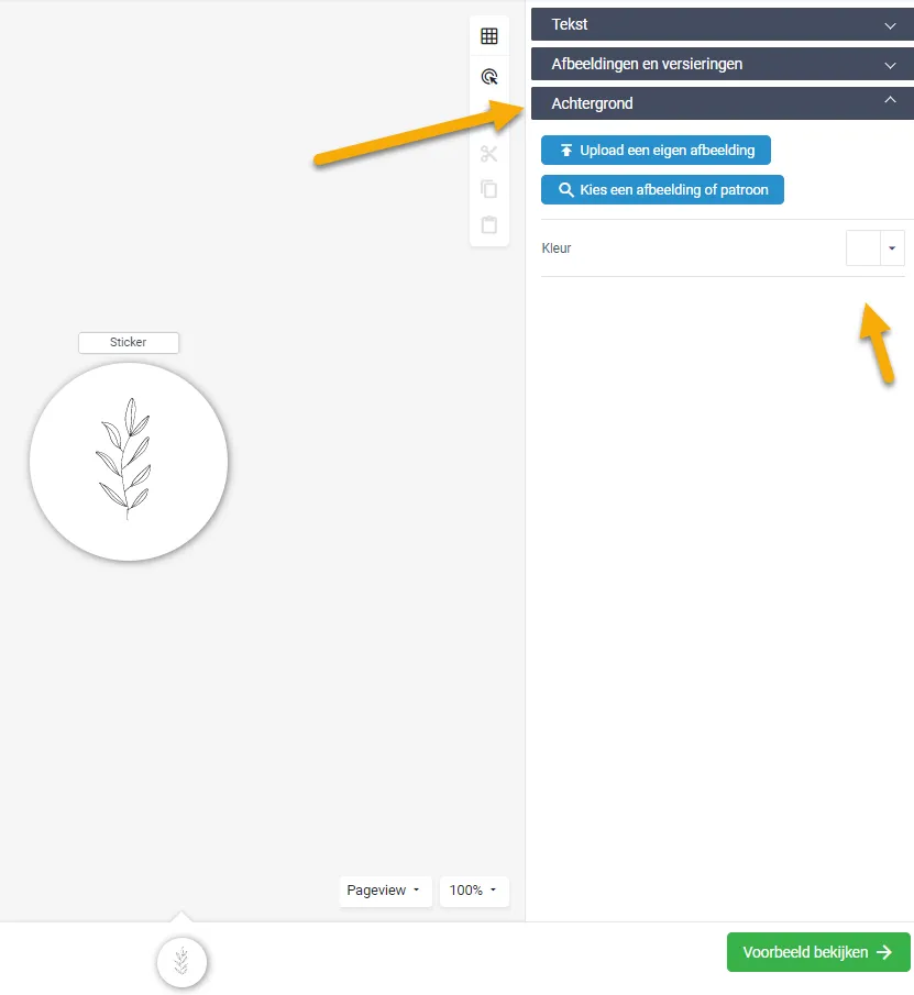 Sluitzegel in de editor maken