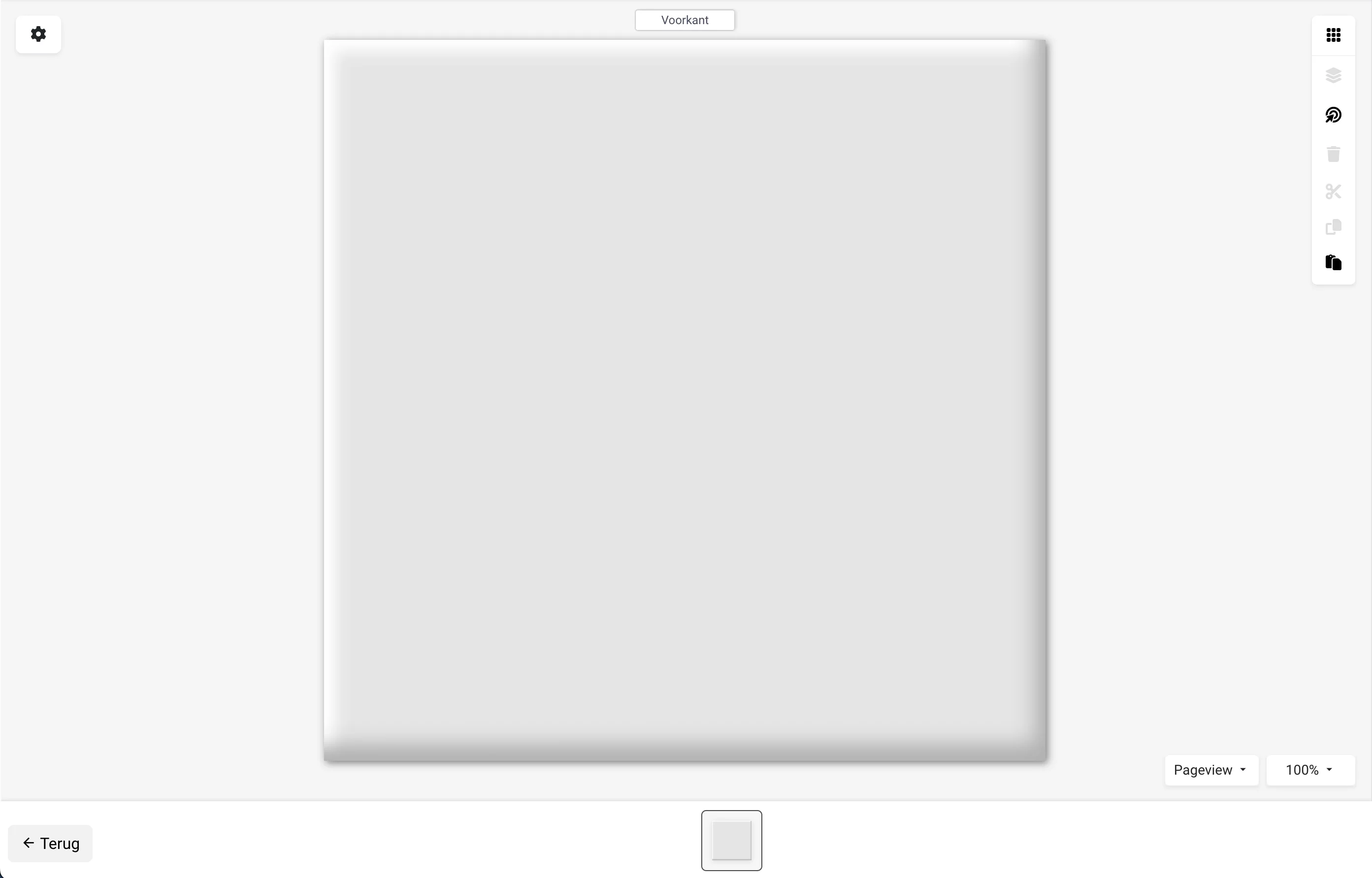Ontwerp canvas in de editor