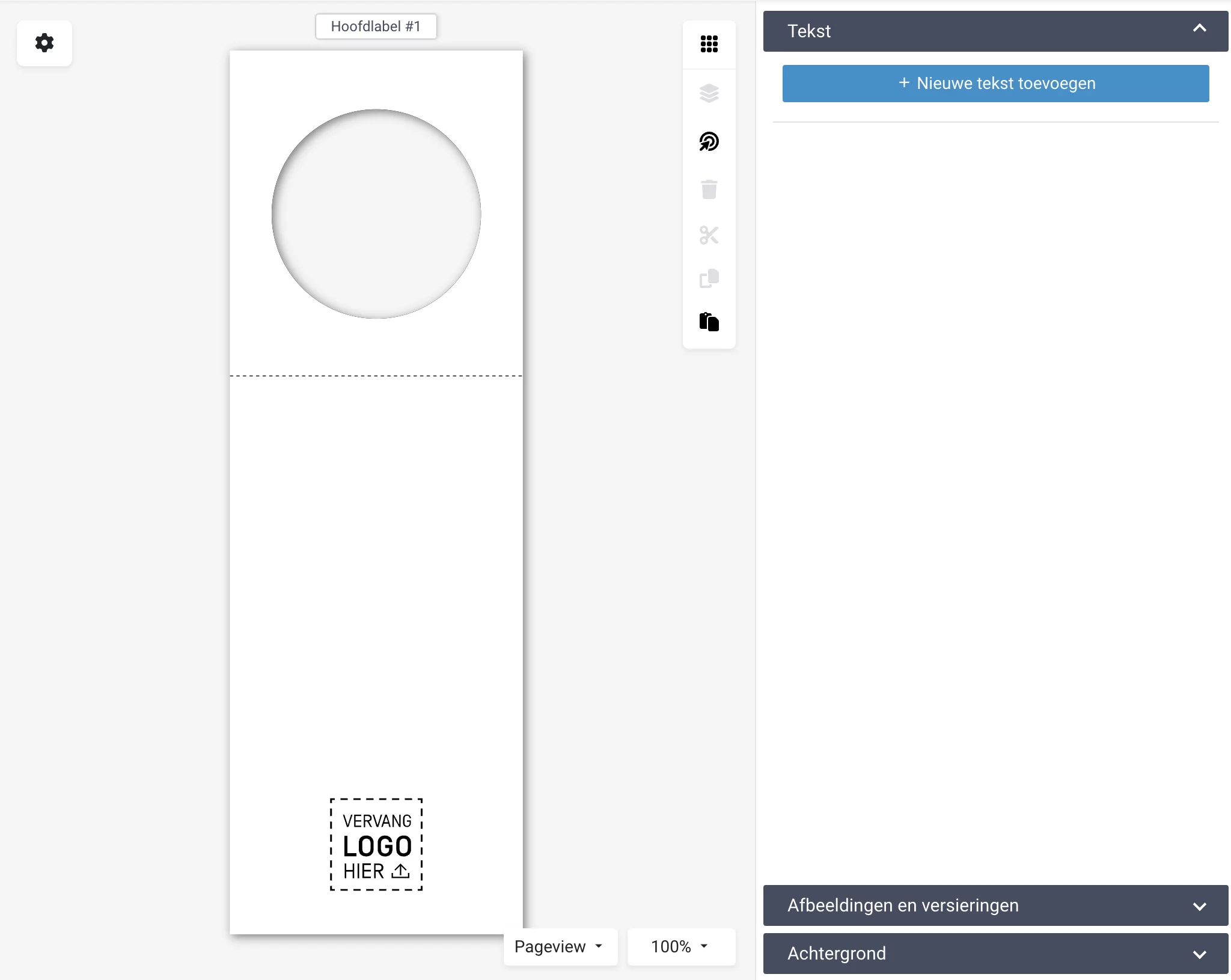 Ontwerp wijnhanger in de editor