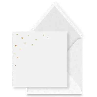 Goudfolie Hartjes envelop